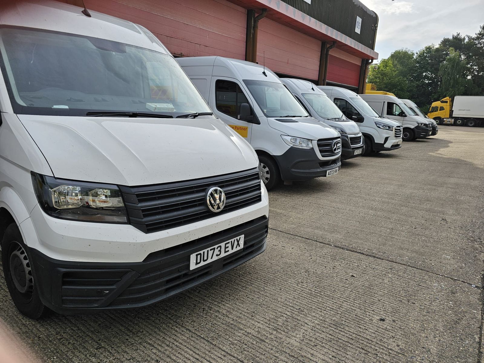 One Motion delivery vans parked outside a UK depot